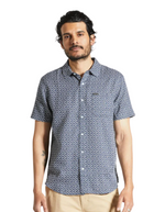 Charter Printed Shirt in Washed Navy White Tile