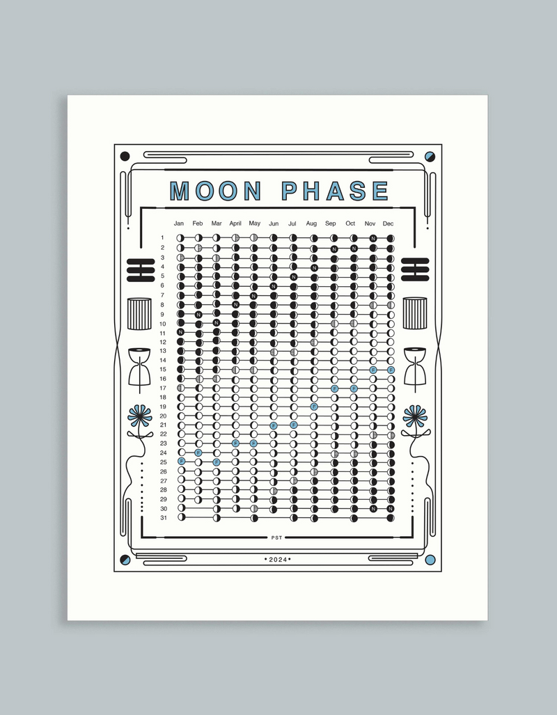 2024 Paper Moon Phase Calendar