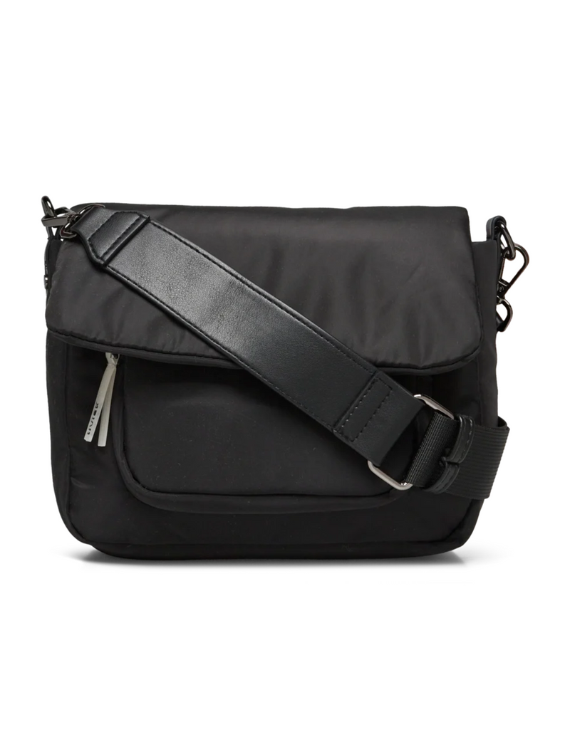 Cayman Pocket Puffer Matte Twill Bag in Black