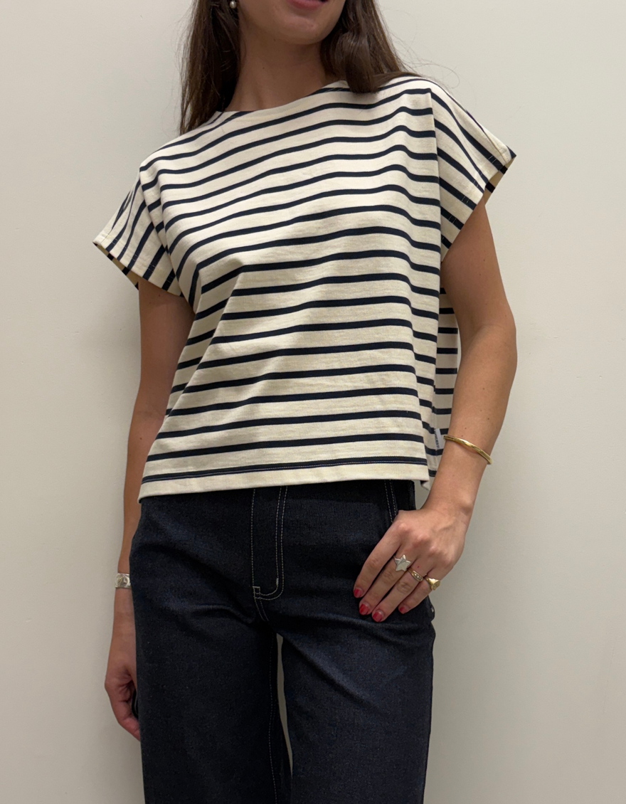Manon Tee in Navy Stripe