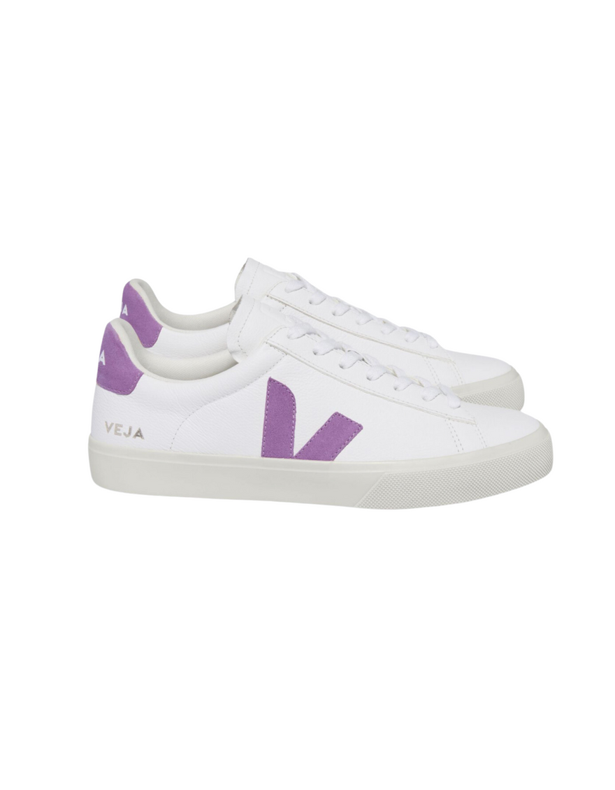 Campo Chromefree Leather Sneaker in White Mulberry