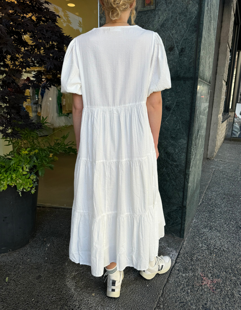 Miamea Midi Dress in Broken White