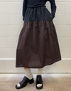 Field Skirt in Java/Black Pencil Stripe