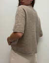 Selana Knit O-Neck in Camel Melange