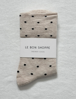 Sneaker Socks in Polka Dot Oatmeal