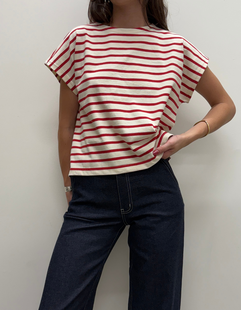 Manon Tee in Red Stripe