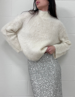 Isaky T-Neck Sweater in Eggnog