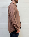 Organic Flannel Shirt in Cedar Brown