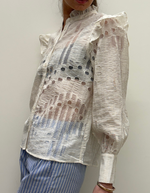 Nete Frill Shirt in Coconut Milk
