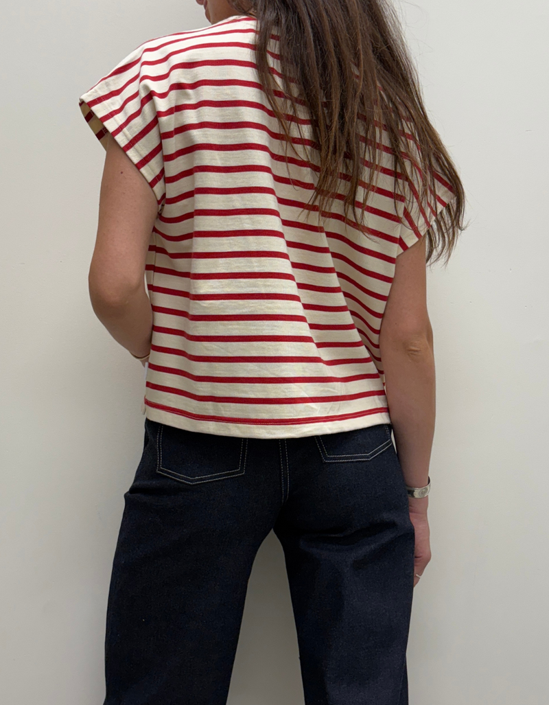 Manon Tee in Red Stripe