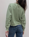 "I can't believe it's not vintage" Crewneck in Green Stripe