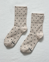 Sneaker Socks in Polka Dot Oatmeal