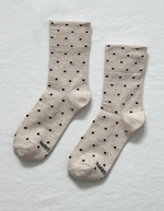 Sneaker Socks in Polka Dot Oatmeal