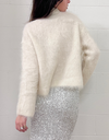 Isaky T-Neck Sweater in Eggnog