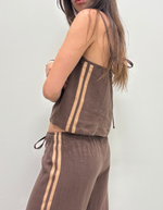 Track Tank Top in Chocolate