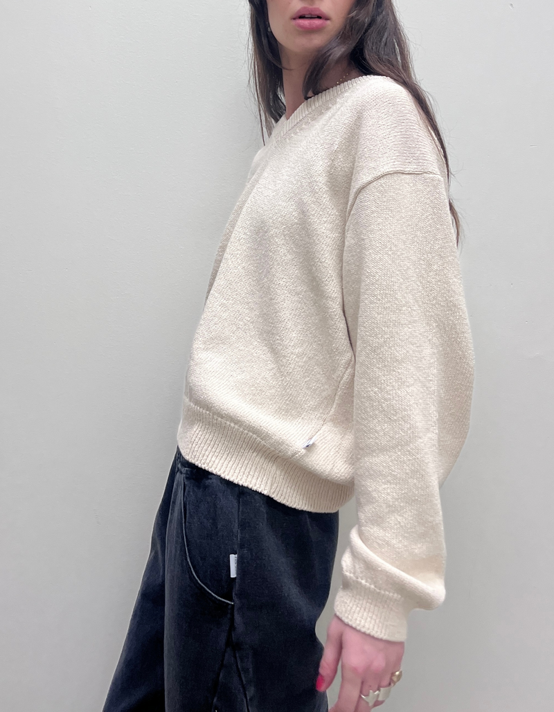 Gabby Cotton Sweater in Naturel