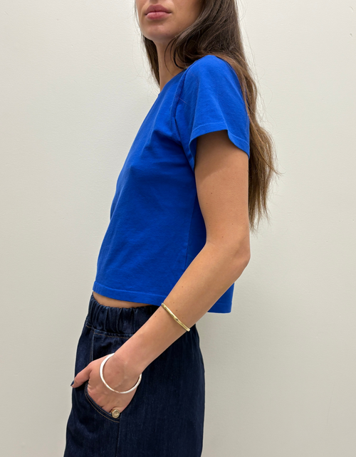 The Little Boy Tee in Cobalt