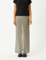 Gambet Sheer Maxi Skirt in Black/Sand