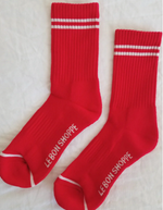 Boyfriend Socks in Red