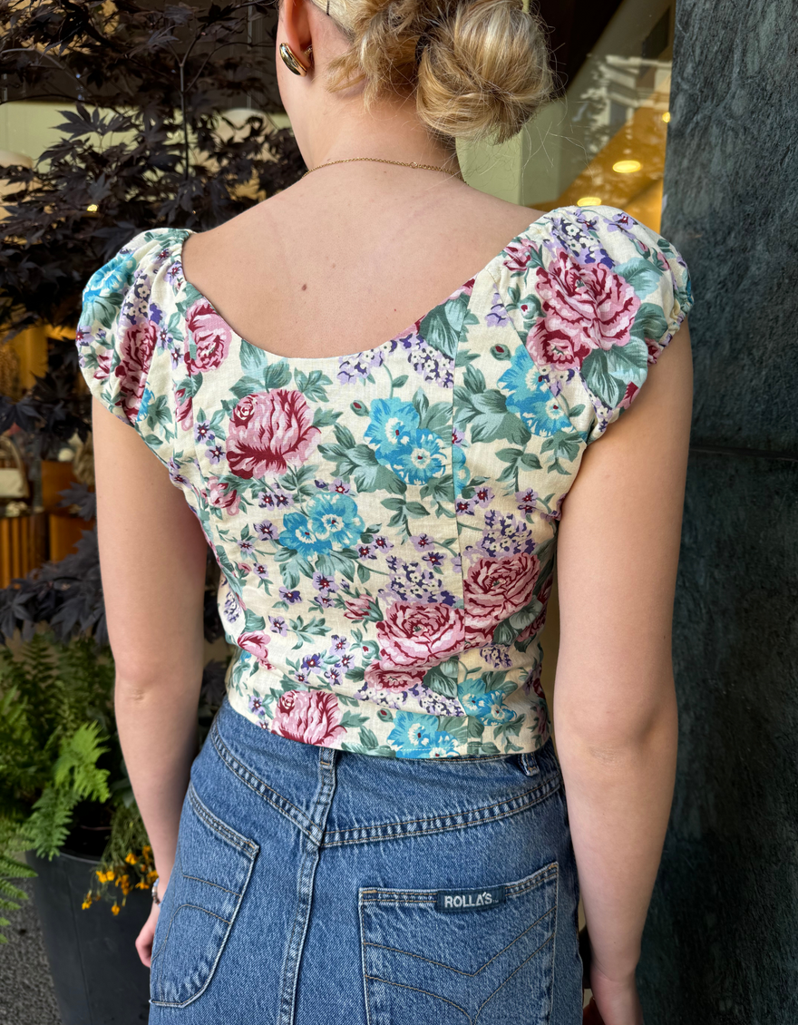 Emmy Rosette Top in Buttercream