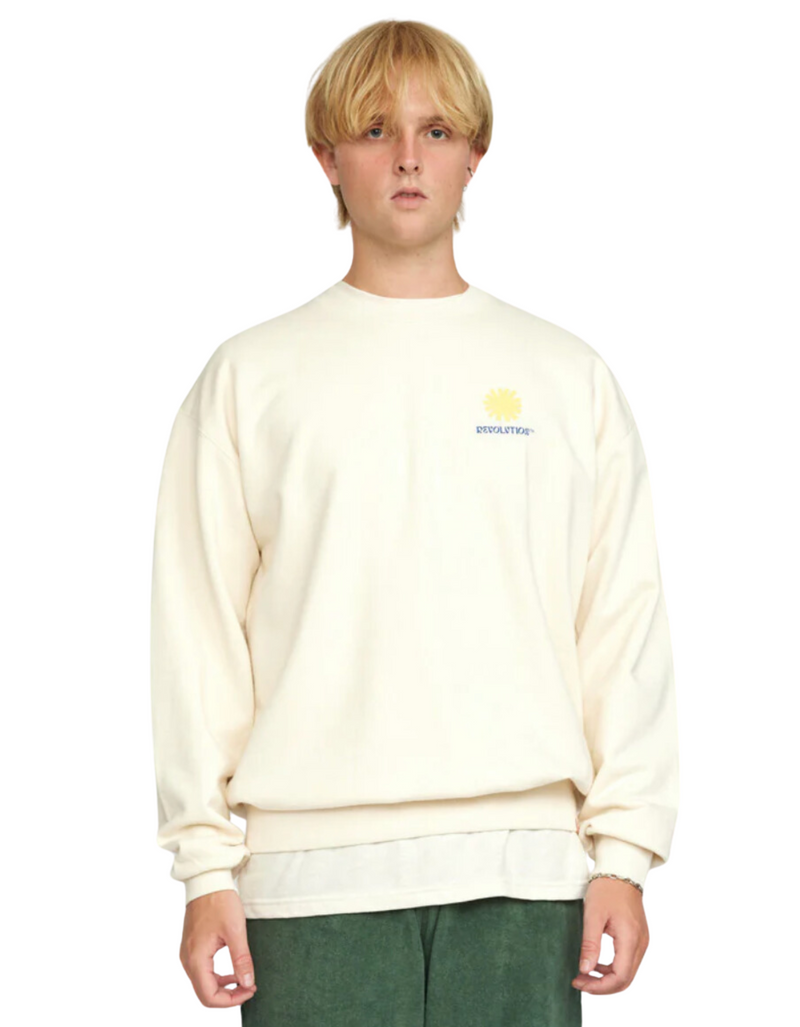 Loose Crewneck Sweatshirt 2 in Off White