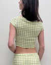 Darcy Top in Lemongrass Check