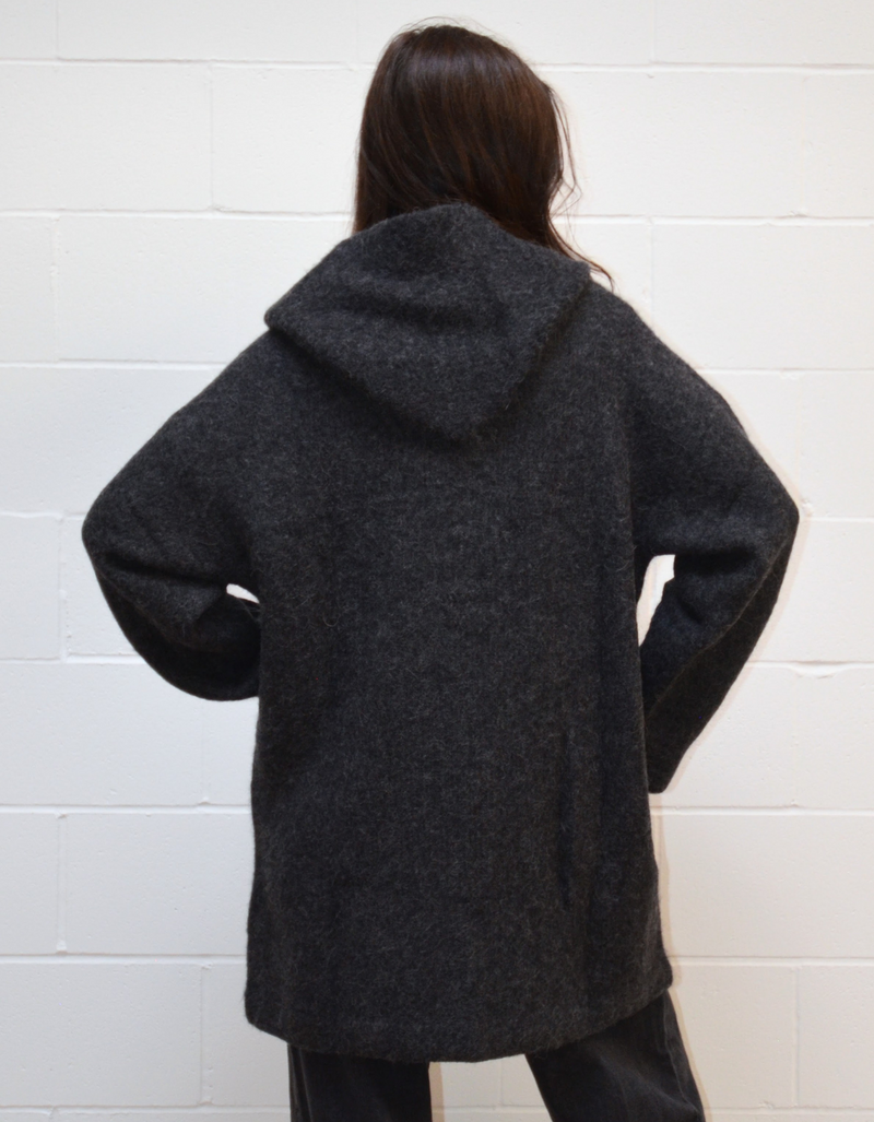 Nook Alpaca Coat in Basalt