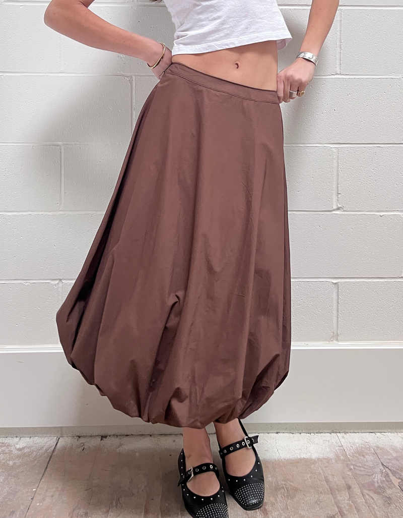 Hart Skirt in Umber Poplin