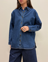 Owen Heavy Denim Shirt in Dark Denim