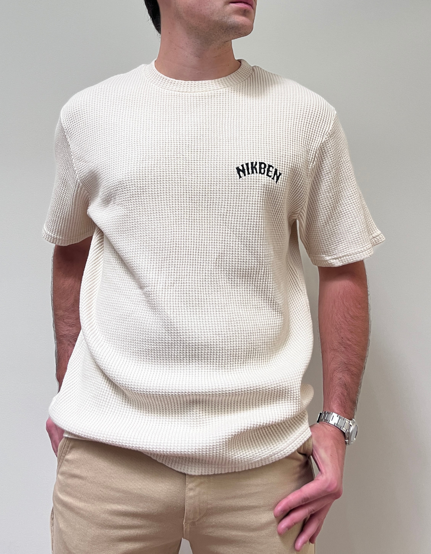 Waffle Tan Lines Tee in Cream