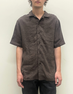 French Linen Camp Shirt in Chestnut