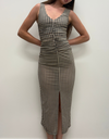 Gambet Sheer Maxi Dress in Black/Sand