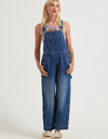 Louis Denim Baggy Overalls in Authentic Blue