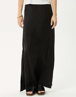 Grace Cupro Maxi Skirt in Black