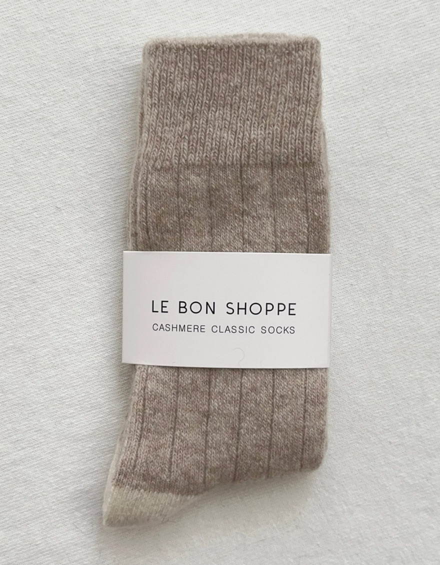 Classic Cashmere Socks in Fawn