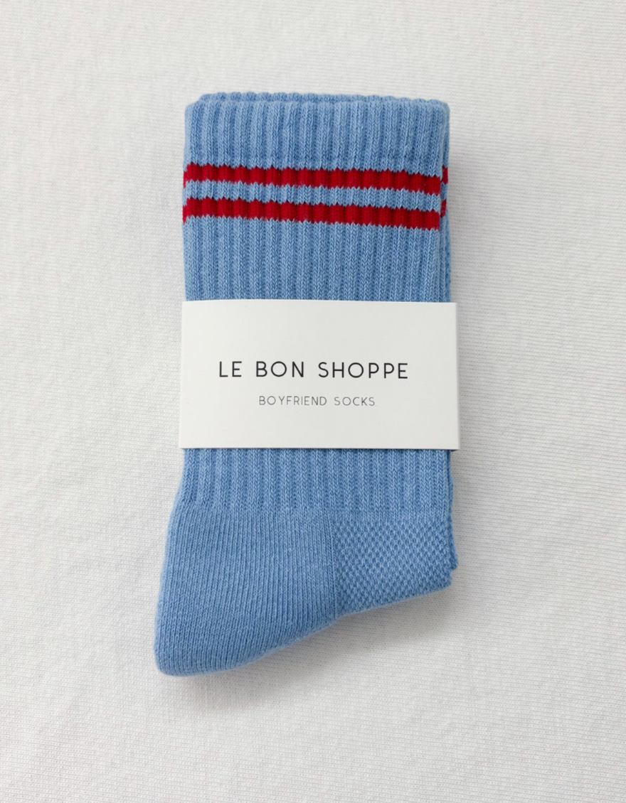 Boyfriend Socks in Ciel Blue