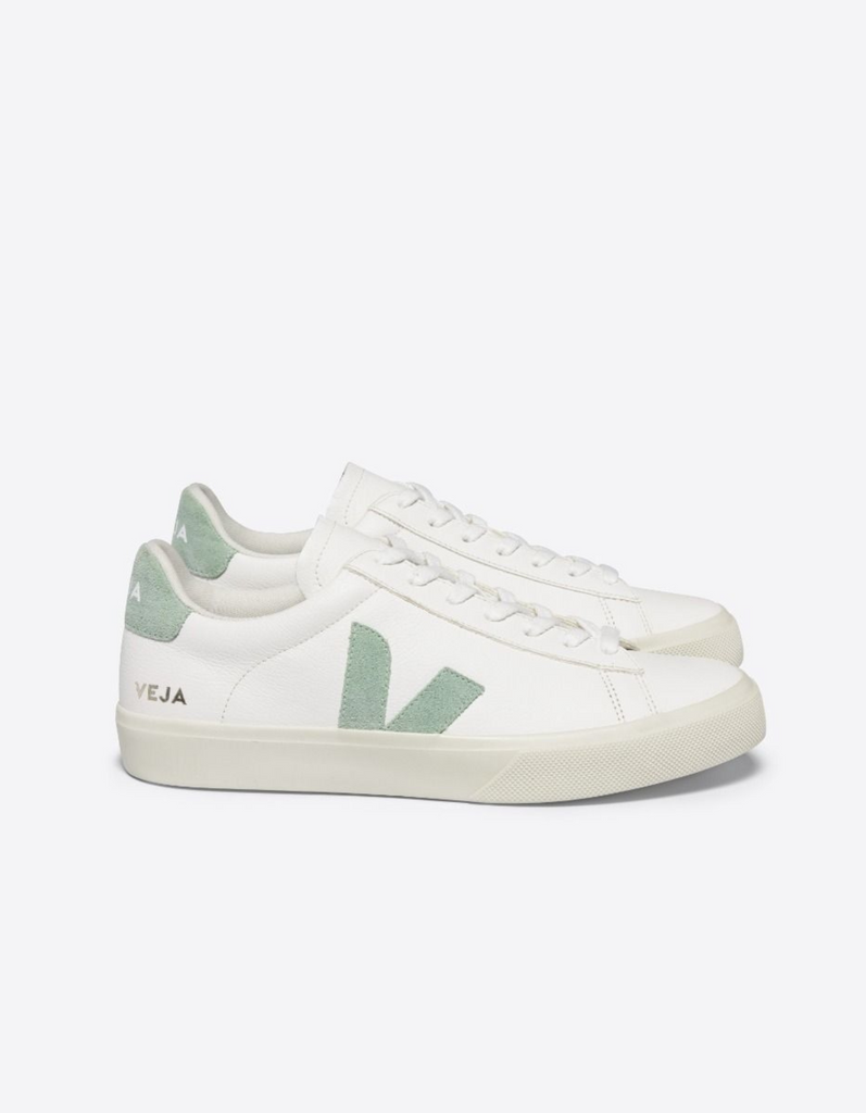 Campo Chromefree Leather Sneakers in Extra White Matcha