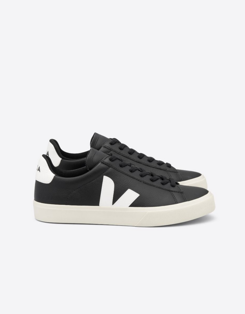 Campo Chromefree Leather Sneakers in Black White