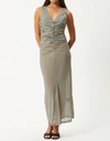 Gambet Sheer Maxi Dress in Black/Sand