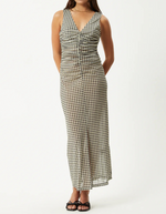 Gambet Sheer Maxi Dress in Black/Sand