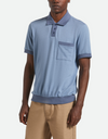 Weekend Herringbone Polo in Borrow Blue