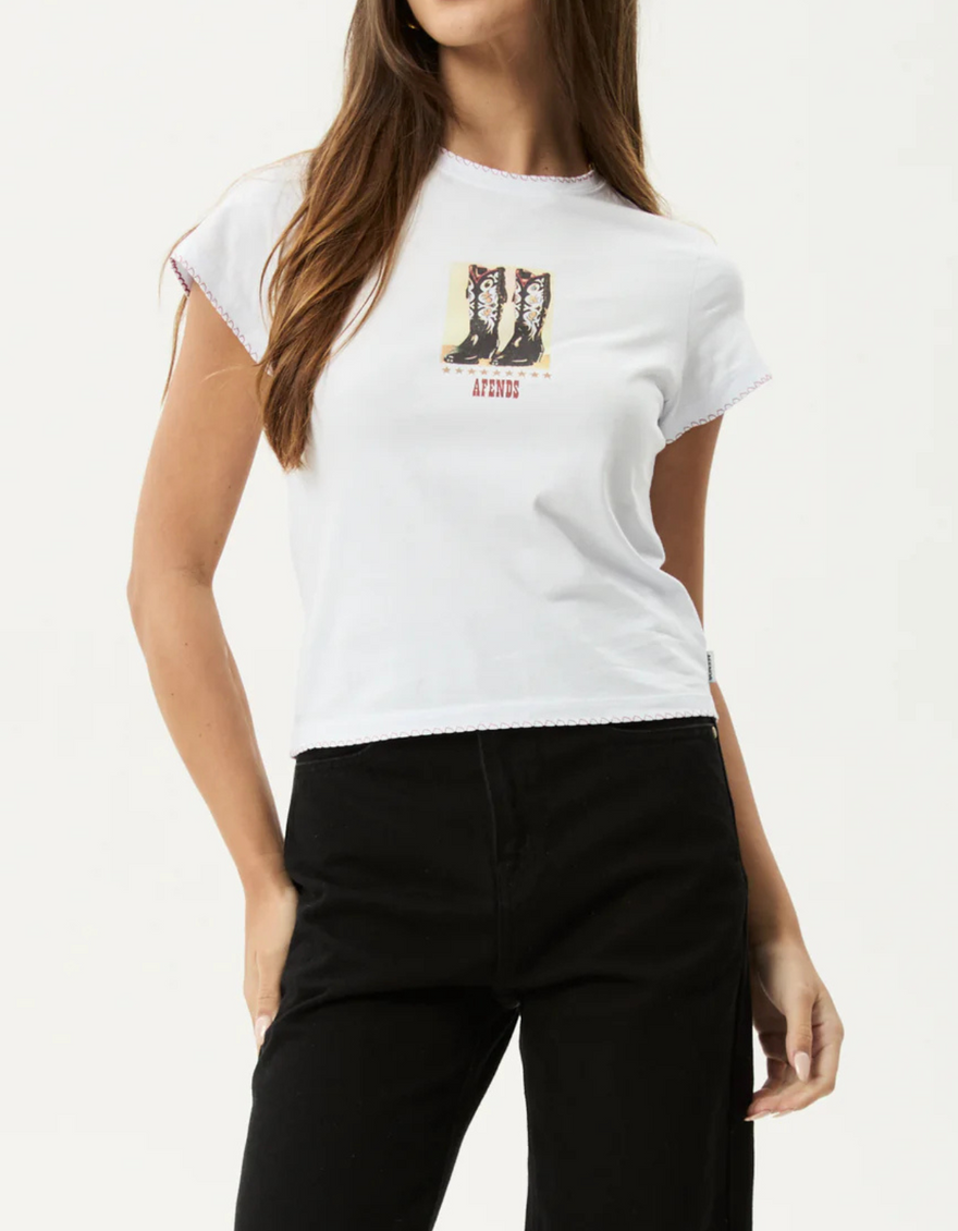 Walking Baby Tee in White