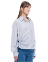 Cicely Shirt in Blue White Stripes