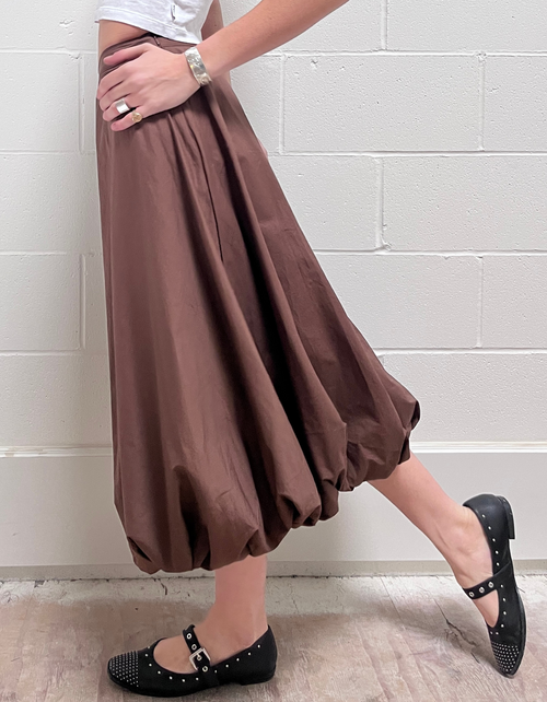 Hart Skirt in Umber Poplin