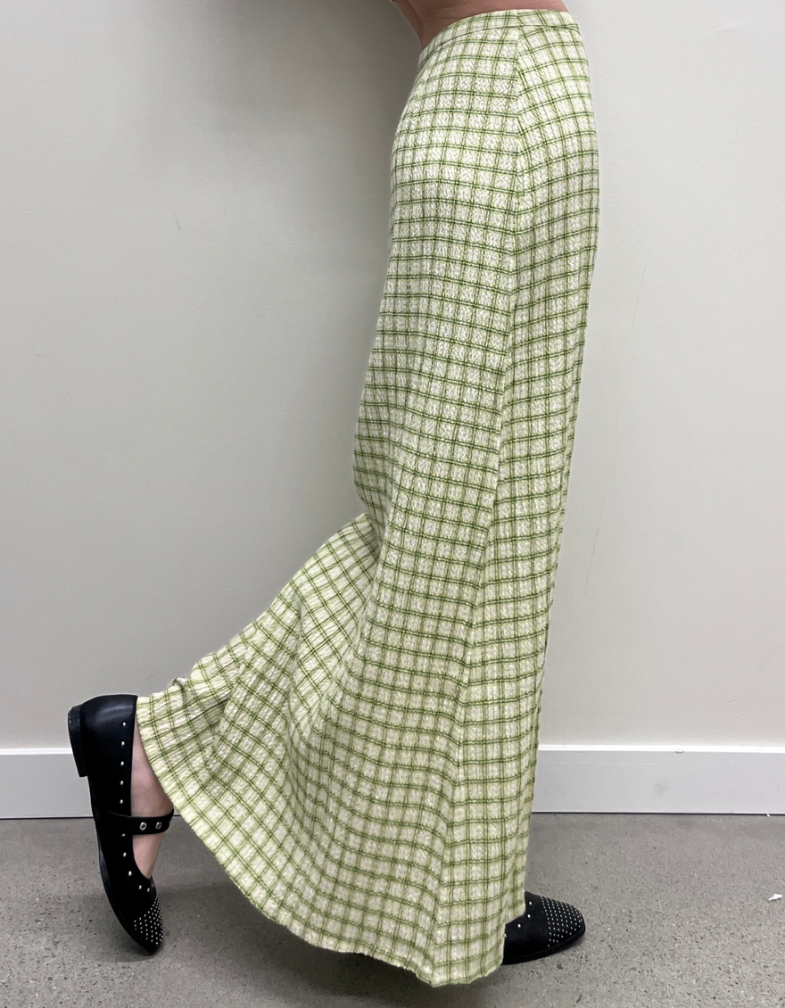 Darcy Maxi Skirt in Lemongrass Check