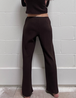 The Sweater Rib Simple Pant in Espresso