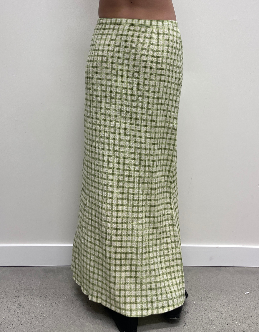 Darcy Maxi Skirt in Lemongrass Check