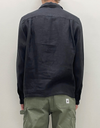 French Linen Chore Shirt in Black