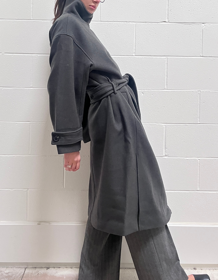 Sogani Coat in Volcanic Ash