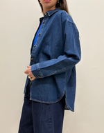 Owen Heavy Denim Shirt in Dark Denim